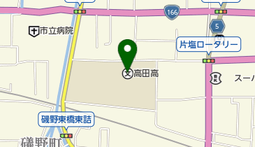 高田高校学生食堂の地図画像