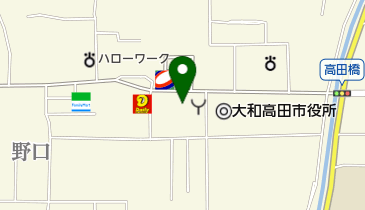 奈良県高田こども家庭相談センターの地図画像