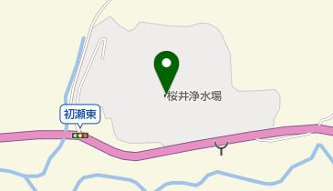 奈良県桜井浄水場の地図画像