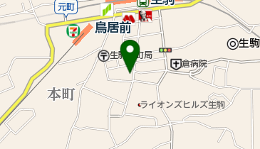 あしび薬局生駒店の地図画像