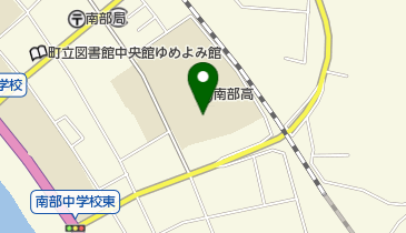 南部高等学校の地図画像