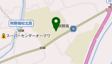 熊野高等学校の地図画像