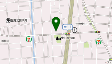 中川西会館地域集会所の地図画像