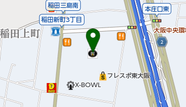 ペットプラザ東大阪稲田店の地図画像