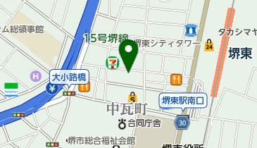 異邦人堺東店の地図画像