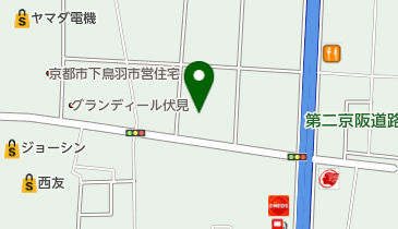 近江屋ロープ株式会社下鳥羽配送センターの地図画像