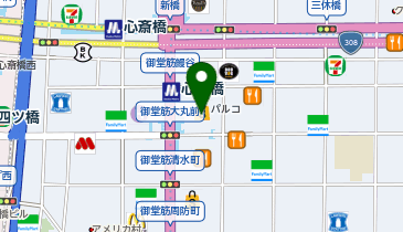 ハンズ心斎橋店の地図画像