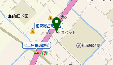 大阪トヨペット株式会社和泉店の地図画像