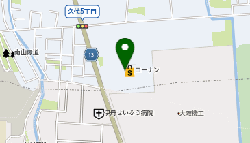 ジョーシン川西店の地図画像