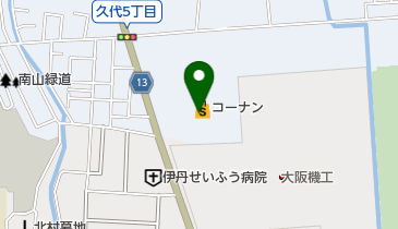 神戸華庵川西久代店の地図画像