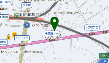 YMCAかわにし保育園の地図画像