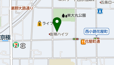 京友禅味どころの地図画像