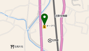クリーニングルビーオークワ生駒菜畑店の地図画像
