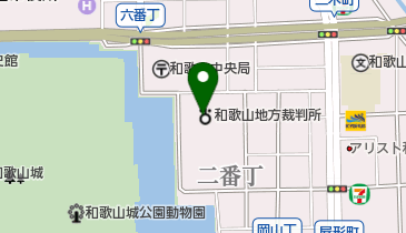 和歌山検察審査会の地図画像