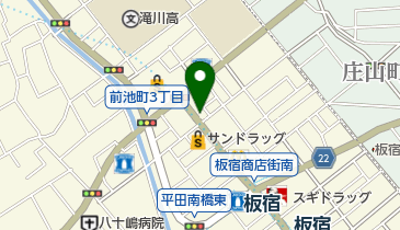 100円ショッププリン板宿店の地図画像