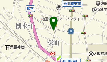 くだもんや中田の地図画像