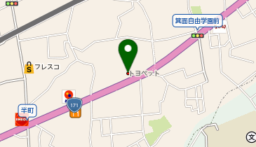 ネッツトヨタ中央大阪株式会社 箕面店の地図画像