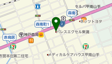 神戸車検サービスの地図画像