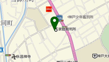 神戸家庭裁判所 家事部 家事申立受付係の地図画像