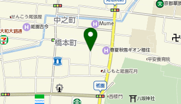 八坂神社総合結婚式場常磐新殿写真室の地図画像