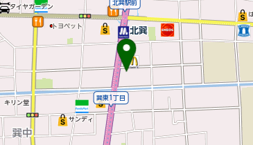 しろくま調剤薬局北巽店の地図画像