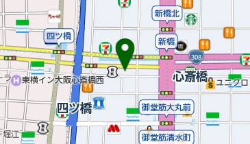 リフィート心斎橋店の地図画像