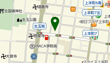 上本町どうぶつ病院の地図画像