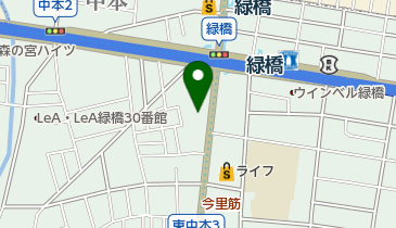 みどりの風鍼灸院の地図画像