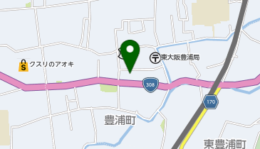 豊浦自治会館の地図画像