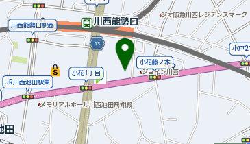 メナードフェイシャルサロン川西東口店の地図画像