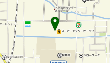 クリーニングルビーオークワ桜井店の地図画像