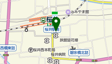 服の病院ソーイングたつみ桜井店の地図画像