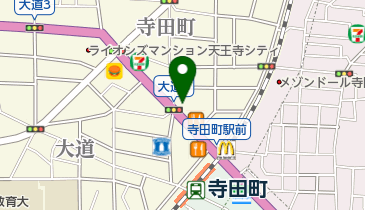 天王寺どうぶつ病院の地図画像