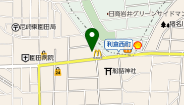 上野自動車株式会社兵庫園田店の地図画像