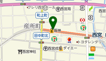 阪神百貨店西宮店 煮平の地図画像