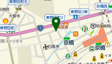 英会話カフェペラペライングリッシュ京橋店の地図画像