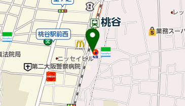 串かつ・うおてる桃谷店の地図画像