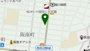 ペットショップファニー西田辺店の地図画像