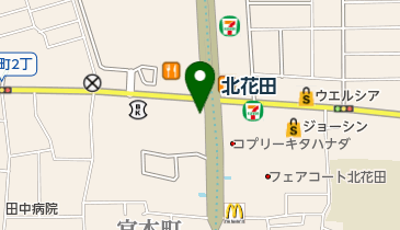 北花田どうぶつ病院の地図画像