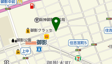 御影神愛キリスト教会の地図画像