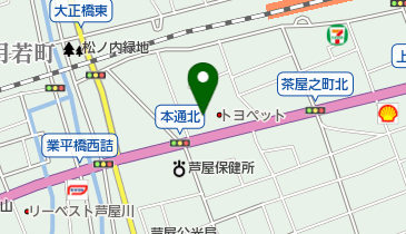 mirai21芦屋ショールームの地図画像