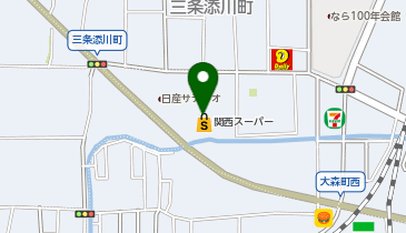 クリーニングルビー関西スーパー奈良三条店の地図画像
