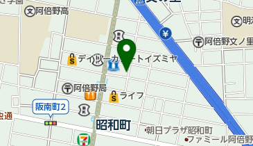ウォース・ノース阿倍野店の地図画像