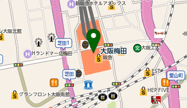 クレデュプレ梅田店の地図画像