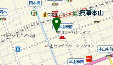 ホームドライ 摂津本山店の地図画像