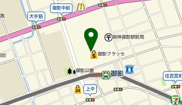ビューティーフェイス御影店の地図画像