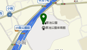 堺市原池公園スケートボードパークの地図画像