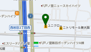 アクアスペーススーパービバホーム東大阪店の地図画像