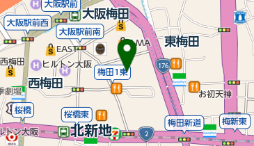 株式会社黒澤楽器店クロサワバイオリン大阪梅田店の地図画像