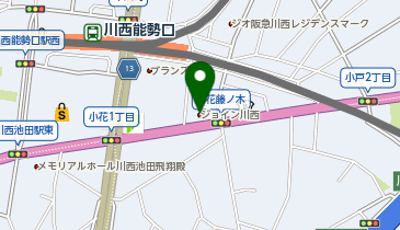 川西しごと・サポートセンターの地図画像